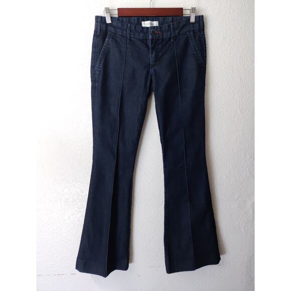 Habitual Blue Dark Wash Seamed Front Flared Legs Jeans Size 27 - Picture 1 of 8